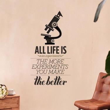 Imagem de Adesivo de parede All Life is an Experiment 40x60cm PVC - yiweisai