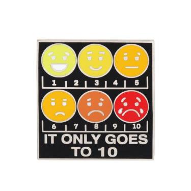 Imagem de Broche Pin Funny Pain Scale 110 Emoji Faces Enamel Bad - Yiweisai
