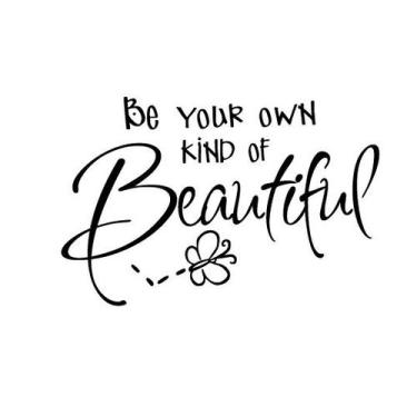 Imagem de Adesivos de parede Be Your Own Kind of Beautiful PVC 58x40cm - yiweisa