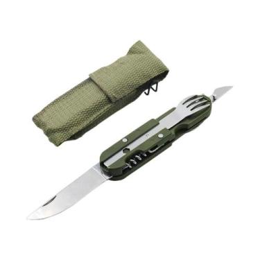 Imagem de Conjunto De Talheres Portátil E Desmontável Em Aço Inoxidável Para Cam