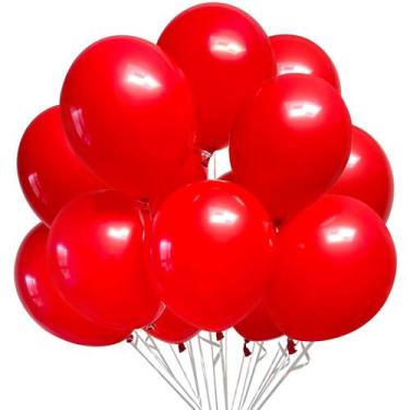 Imagem de Balões de festa COLORFUL ELVES Red Latex 30 cm 100 unidades