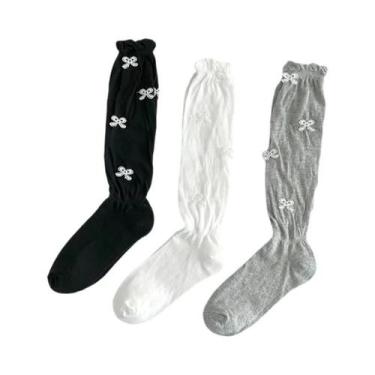 Imagem de Meias Casuais Unissex De Algodão Respirável Com Design De Urso Em Cart