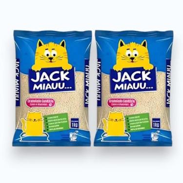 Imagem de Areia Granulada Higiênica Biodegradável Mandioca Gatos 2kg - Jack Miau