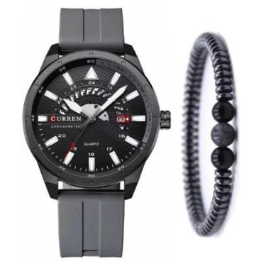 Imagem de Relógio Masculino Curren Luxo Esportivo Analógico + Pulseira-Masculino