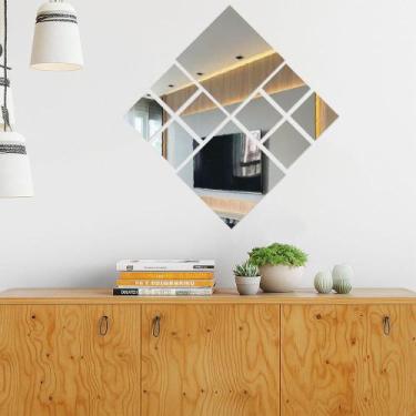 Imagem de Espelho Adesivo em PET Acrilic Flexível Decorativo Quadrado 10 Un - 2 