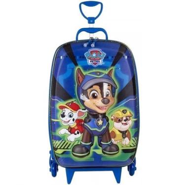 Imagem de Mochila Escolar de Rodinhas Mala 3D Patrulha Canina Maxtoy COR Azul