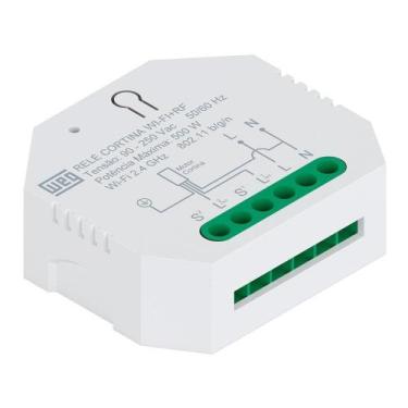 Imagem de Interruptor Smart WEG Relé p/Controle de Persianas,Wi-Fi + RF,Alexa e 