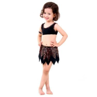Imagem de Fantasia de Mulher das Cavernas Uga Uga Infantil de Carnaval - Fantasi