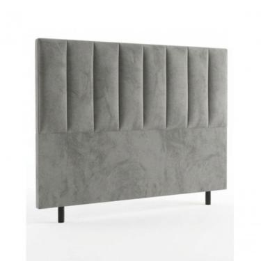 Imagem de Cabeceira Estofada Luzzi para Cama Box Viúva Fixação no Box em MDF-MDP Suede Cinza Gat Magazine
