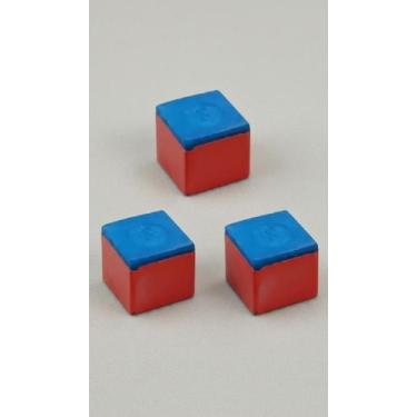 Imagem de Giz para Bilhar Sinuca 3 Unidades Azul - Congratulations Store