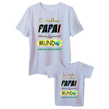 Imagem de Camiseta Adulto E Infantil Melhor Papai Do Mundo Pai E Filho