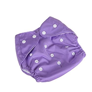 Imagem de Fraldas de bolso de tecido macio para bebês, tamanho único, lavável, reutilizável, ecológica para bebês, meninas e meninos, design de fivela, fraldas de bolso de pano de bebê