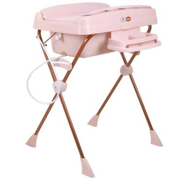 Imagem de Kit Banheira de Bebê Com Trocador Suporte Redutor de Assento Saboneteira Millenia + Burigotto Mon Amour