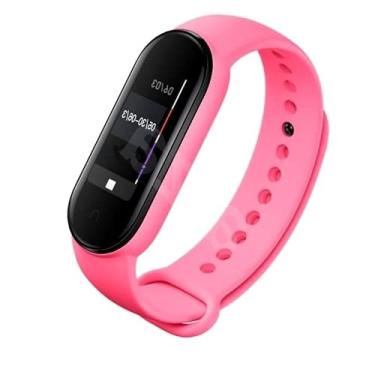 Imagem de Pulseira Extra Para Relógio Xiaomi MI BAND 6 Silicone Flexível Pratica Cores Lindas (Rosa Chiclete)