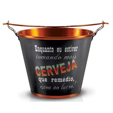 Imagem de Balde De Gelo 24cm 5 Litros Estou no Lucro Alumínio Alumiart