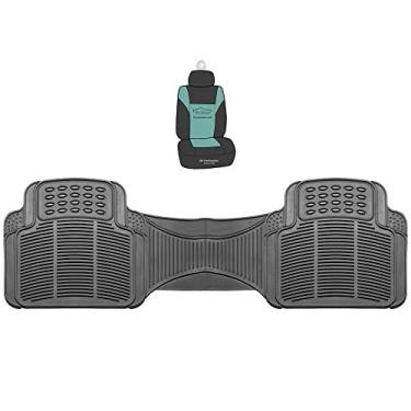 Imagem de FH Group Tapetes de vinil ajustáveis automotivos (cinza) conjunto traseiro - ajuste universal para carros, caminhões e SUVs F11306