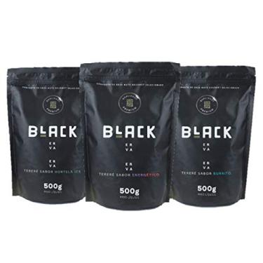 Imagem de KIT COM 3 PACOTE 500G DE ERVA MATE PARA TERERÉ BLACK ERVA (Hortelã Ice, Energético e Burrito)