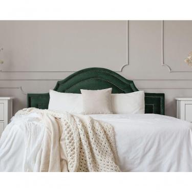 Imagem de Cabeceira King Luxo 193x60 Veludo Verde Tachas Fumê