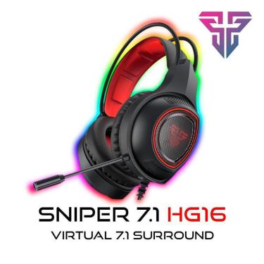 Imagem de Headset Gamer Sniper 7.1 USB Iluminação RGB Fantech HG16-Unissex