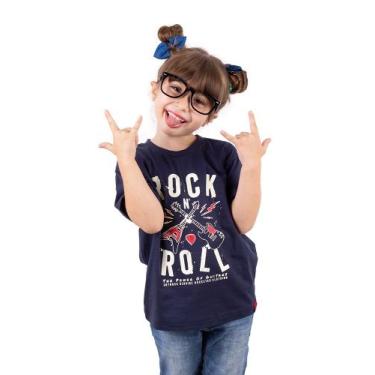 Imagem de Camiseta Infantil Guitarra Power Marinho - Art Rock