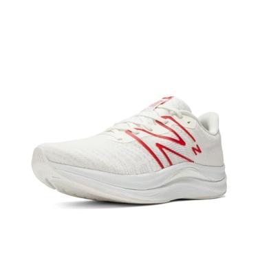 Imagem de New Balance Tênis de corrida masculino FuelCell Propel V4, Sal marinho/vermelho verdadeiro, 7.5
