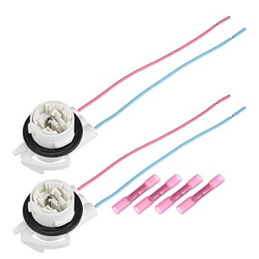 Imagem de A ABSOPRO Soquete de luz para carro, chicote de fios, soquete de trança 19258649 LS94 645-607, luzes diurnas, seta, soquete de luz de freio para lâmpadas 3157 4114 4157 (conjunto de 2)