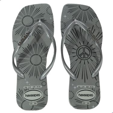 Imagem de Chinelo Havaianas Slim Square Metalizado Party Cinza