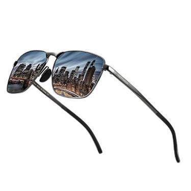 Imagem de No Brand Óculos de sol polarizados masculi personalizáveis Óculos de sol de armação completa 2462 VEITHDIA Armação cinza + lentes cinza