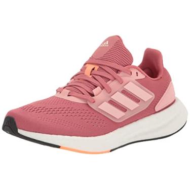 Imagem de adidas Tênis de corrida feminino Pureboost 22, Wonder Red/Wonder Mauve/Beam Orange, 36