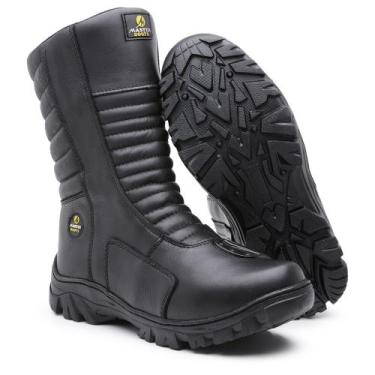 Imagem de Bota Motociclista Couro Cano Alto Semi Impermeável - Master Boots , 41