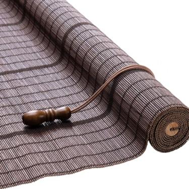 Imagem de Persianas de rolo de bambu natural, persianas romanas de 40 a 160 cm, largura das persianas romanas personalizáveis, cortina de proteção solar para janelas, para decoração interna e externa (Cor: B,