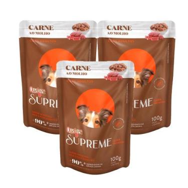 Imagem de Kit 3 Ração Úmida para Cachorro Adulto Quatree Supreme Super Premium S