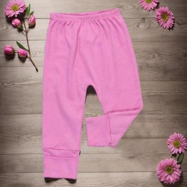 Imagem de Calça para Bebê Em Suedine em Tom Rosa de Conta das Fadas - Era Uma Ve