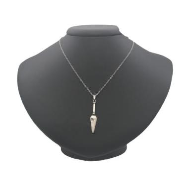 Imagem de Colar naruto corrente masculina gargantilha prata prateado 45 cm ou 60