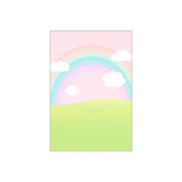 Imagem de Painel De Festa Vertical 1,50 x 2,20 - Jardim Arco-íris Cute 022 - Via