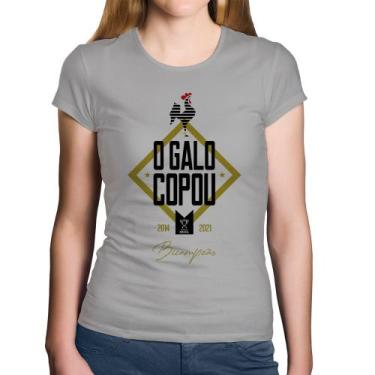 Imagem de Baby Look Algodão O Galo Copou! - Foca na Moda, Cinza, GGG