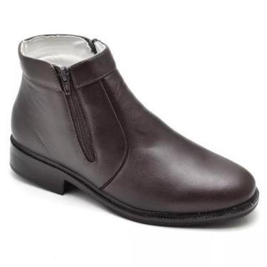 Imagem de Botina Couro de Carneiro Preto Comfort  Ant stress1500 - Ranster, Café
