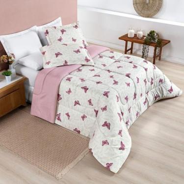 Imagem de Kit Edredom Queen com Porta Travesseiro 200 Fios Avere 03 Peças Borbol