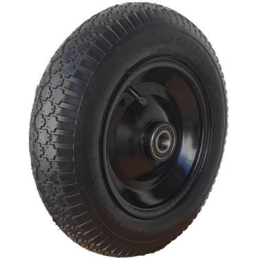 Imagem de Roda Pneumatica 325x8 Rolamento Esf. 25mm para Carrinho Plataforma, Ar