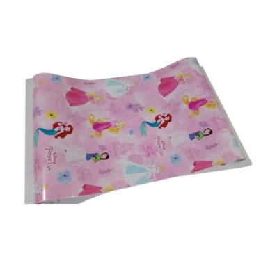Imagem de Papel De Parede Adesivo Autocolante Infantil Princesas 45 Cm X 5 Mts -