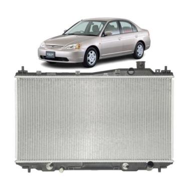 Imagem de Radiador Civic 1.7 2001 2002 2003 2004 2005 Automático - Zani Radiador