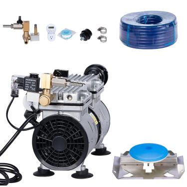 Imagem de Hipicute Kit aerador profissional para lagos de 550 W, compressor de ar de 3/4 HP com saída de 5,2 CFM para lagos de 3 acres e lagoas profundas de 120 pés | Inclui tubulação ponderada de 30 m +