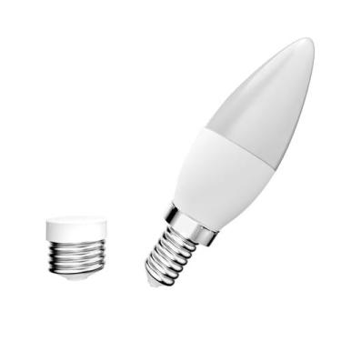 Imagem de Vela led e14+e27 6w 4000k leitoso 127/220v luminatti