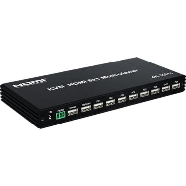 Imagem de SUOFEIXIANG Kvm Hdmi 8X1 Multivisualizador 4K A 30 Hz, Switch De 8 Portas Com Controle Por Teclado Usb, Divisor Telas Para Pc/Ps5/Xbox, Suporte Ir E Rs232, Largura Banda 340 Mhz, Sala Reunião/Estúdi