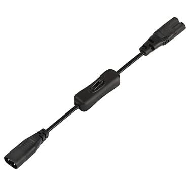 Imagem de GINTOOYUN Cabo De Alimentação Iec 320 C8 Para C7 Com Interruptor, Adaptador Extensão Macho E Fêmea 1 Pé 8 Dígitos, 250 V 2,5 A, Ca Substituição Monitor Computador, Smart Tv, Etc. (0,3 M)
