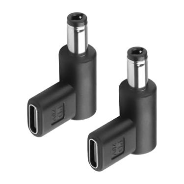 Imagem de GINTOOYUN Adaptador Usb C Para Dc 2 Peças, 5,5 X 2,5 Mm, Tipo Fêmea E Macho, Conversor De 20 V Painel Solar, Motorhome, Estação Energia Portátil, Rvs, Gerador (20 V)