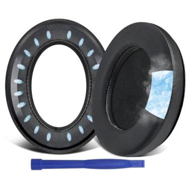 Imagem de SOULWIT Almofadas De Substituição Com Gel Refrescante Para Fones Ouvido Bose Triport 1 (Tp-1), 1A (Tp-1A), Around-Ear (Ae1), Auriculares Espuma Isolamento Ruído, Espessura Adicional - Preto