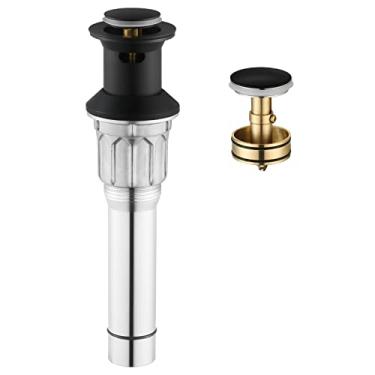 Imagem de PARLOS Ralo De Pia Banheiro Com Transbordamento, Pop-Up Metal Para Vaso Sanitário, Preto Fosco, 2108504