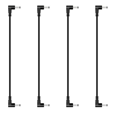 Imagem de Fancasee Pacote Com 4 Cabos De Alimentação Macho Para Cc 3,5 Mm X 1,35 Mm, 1 Pé, Ângulo Reto 90 Graus, Adaptador Tomada Cftv, Câmera Segurança, Fita Led, Dvr, Roteador, Impressora Faturas