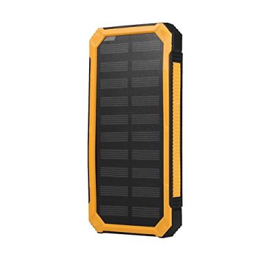 Imagem de VBESTLIFE Kit de Caso de Banco de Energia Solar, 20000mAh Charging Rápido Dual USB Mobile Power Bank Case DIY Kit, para DIY Power Bank (Amarelo)
